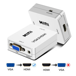 CAJA CONVERTIDORA VGA A HDMI AUDIO