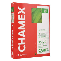 RESMA PAPEL CARTA BLANCO CHAMEX 75GR